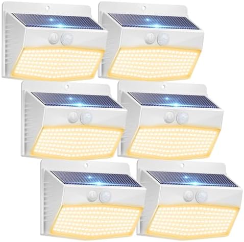 Peasur 6 Pack Solar Motion Sensor Lights Outdoor Waterproof by Peasur