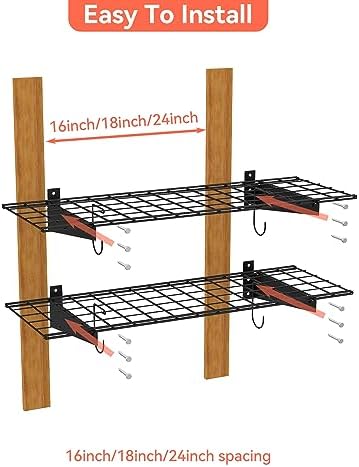 TORACK 2-Pack Garage Wall Shelves - Image 6