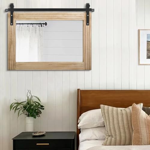 AAZZKANG Mirrors for Wall Large Rectangle Barn Door Mirror - Image 5