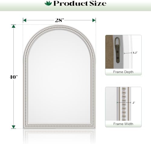 Boho Mirror for Wall, Arch Decorative Wall Mirrors for Bathroom, Living Room - Image 3