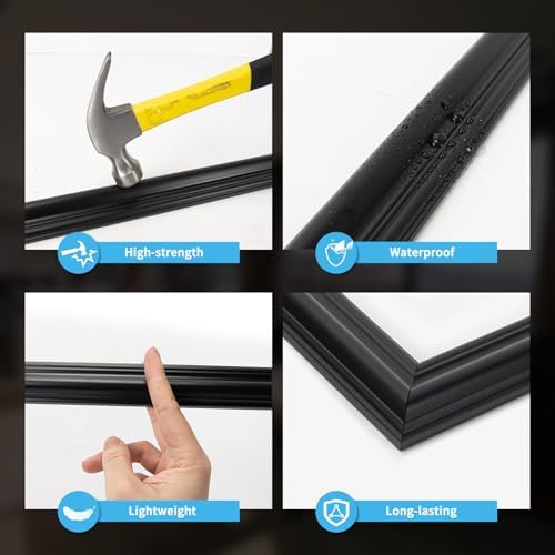 Art3d Pre-Cut Wall Molding Set of 6 pcs, 3 Top 3 Bottom - Image 5