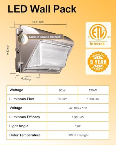 LED Wall Pack Light 120W 15600LM - Image 2
