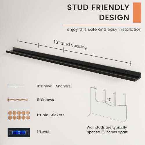 Picture Ledge Shelf, Long Floating Shelves - Image 5