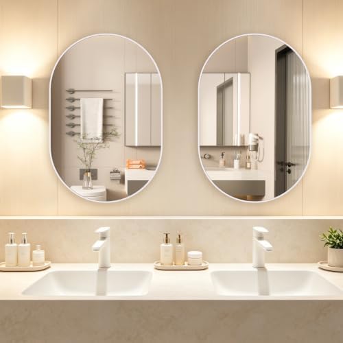 Oval Bathroom Mirror Wall Vanity Oval Mirrors, Modern Mirror - Image 4