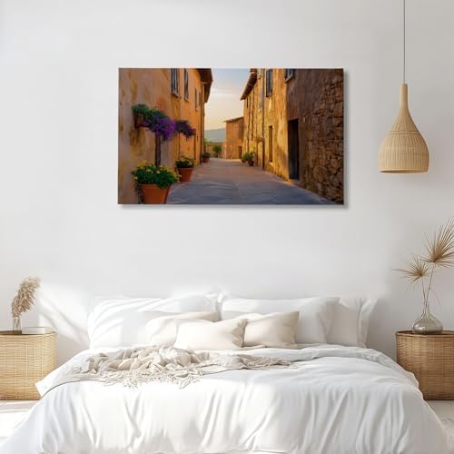 Canvas Wall Art Romantic Vintage Street View Canvas Pictures - Image 3