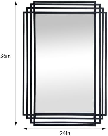 36"x24" Rectangle Decorative Mirror - Image 5