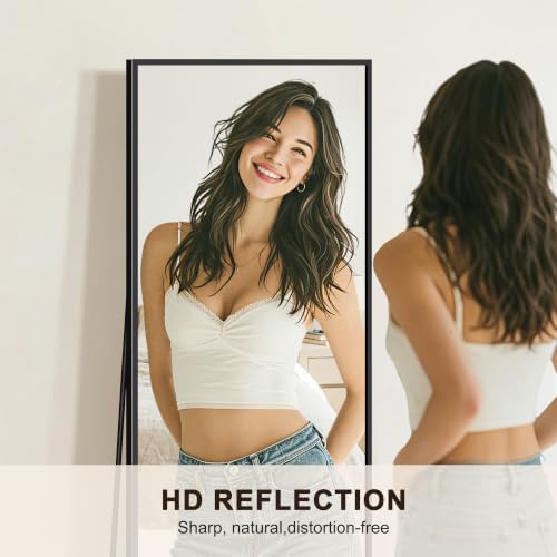 FICTOR Full Length Mirror with Stand, Floor Standing Mirror - Image 2