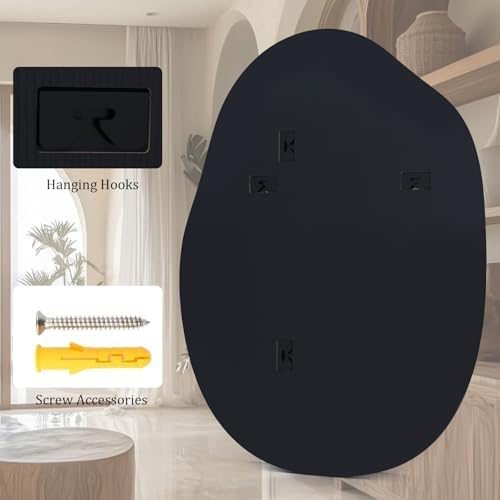 HARRITPURE 22"x32" Irregular Wall Mirror, Bathroom Mirror - Image 6