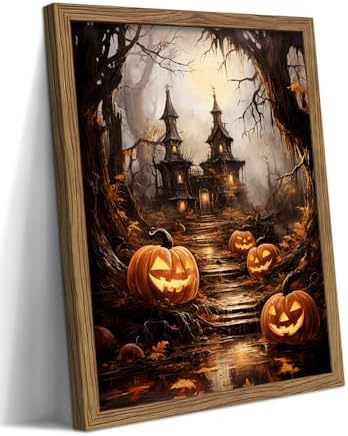 Framed Vintage Halloween Wall Art by Unknown