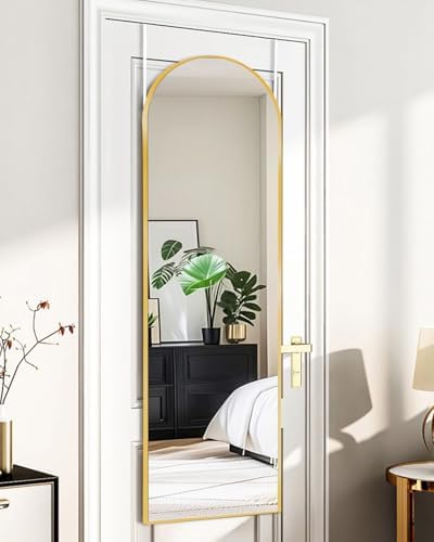 Arched Full Length Mirror, Tempered Shatterproof Glass & Aluminum Frame - Image 6