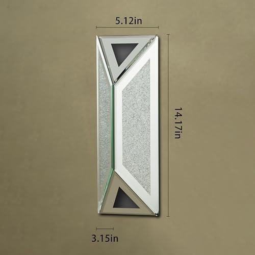 2‑Pack Glam Mirrored LED Wall Sconces, Hardwired Wall Lights - Image 6