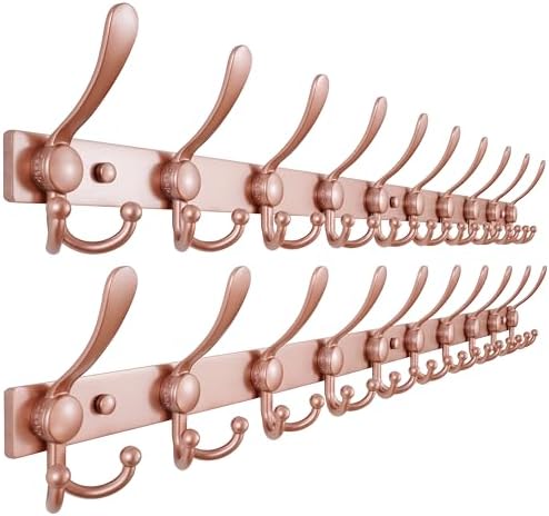 Dseap Coat Rack Wall Mount 37”, Heavy Duty 12-Gauge Base vs Flimsy 1mm by Dseap