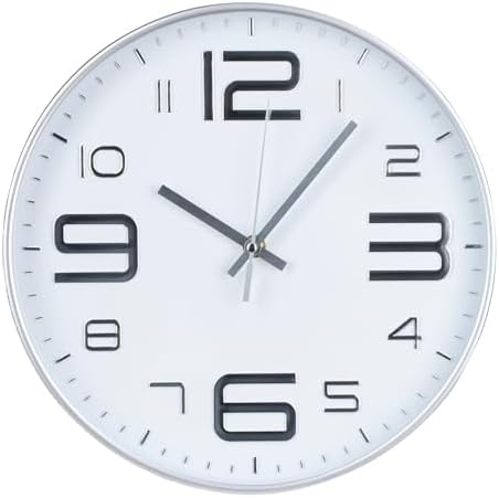 Wall Clock Modern Non-Ticking Battery Operated Wall Clocks Silent Quartz by BAKBRAND