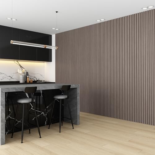 Slat Wall Panel 8-Pack, 118’’x6.1’’, Smoky Oak - Image 4