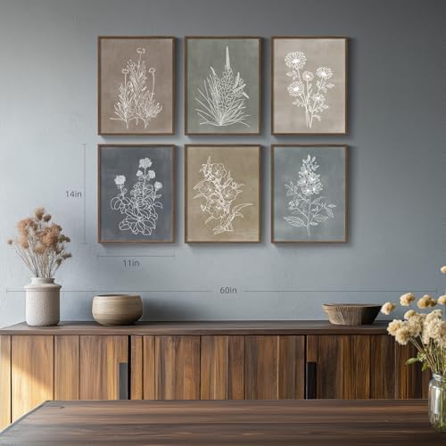 Framed Neutral Boho Botanical Wall Art - Image 2