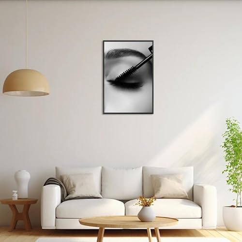 Black And White Magazine Cover Posters Female Eyelashes Canvas Wall Art - Image 4