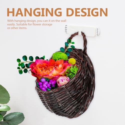 DOITOOL Rattan Woven Hanging Basket: 2PCS Wicker Wall Planter Woven Hanging - Image 7