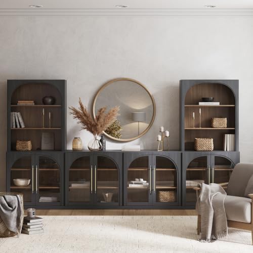 BELLEZE Jagger 130" Wall Unit 5-Piece Modular TV Stand - Image 5