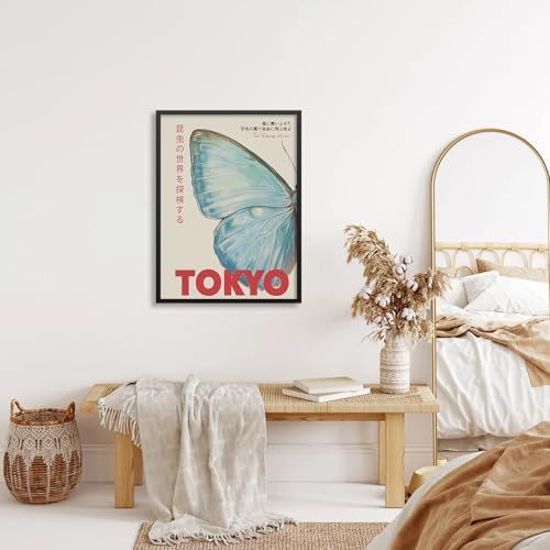 Japanese Nature Butterfly Poster Modern Minimalist Tokyo Art Wall Art Vintage - Image 4