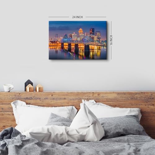 Modern USA Cityscape Canvas Wall Art - Image 2
