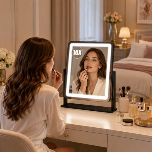 Vanity Mirror with Lights, 12.2" x 15" Large LED Makeup Mirror with Light - Image 6