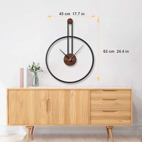 24.4×18 Inch Large Modern Metal Farmhouse Oversized Decorative Wall Clocks - Image 2