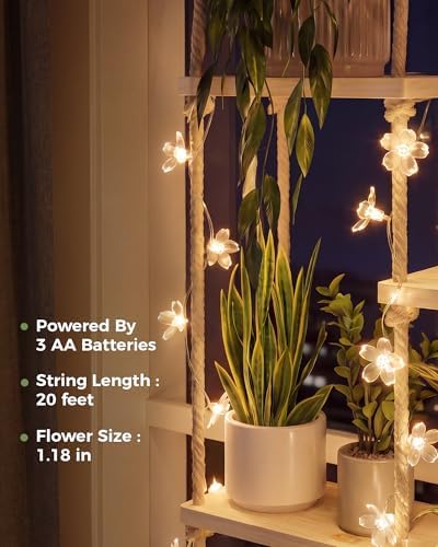 Bamworld Hanging Shelves with Grow Light Plant Hanger Indoor Window Plant - Image 5
