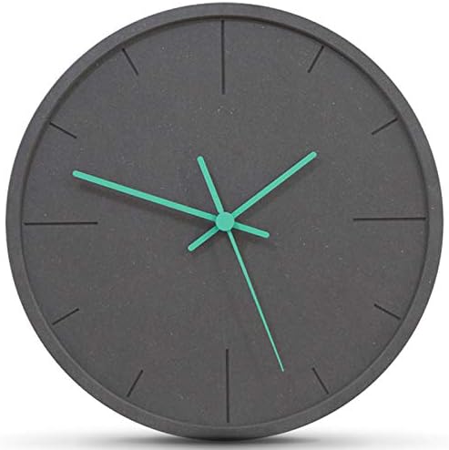 Stephanie Imports Modern Minimalist Dark Concrete Silent Wall Clock by StephanieImports
