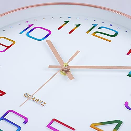Lafocuse 12 inch Modern Analog Colorful Wall Clock - Image 6