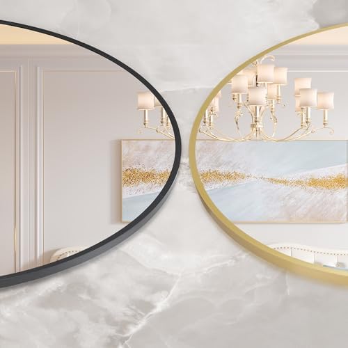 Garvee 24 in Round Mirror for Wall, Round Bathroom Mirror for Wall Decor - Image 5