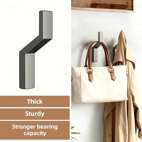 Heavy Duty Wall Hooks for Hanging, 40 lbs Single Coat Hooks & Towel Hooks Wall - Image 3