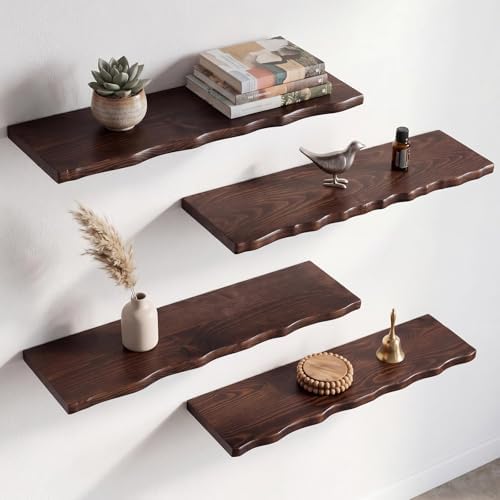 Pinkunn 4 Pcs Long Floating Shelves by Pinkunn