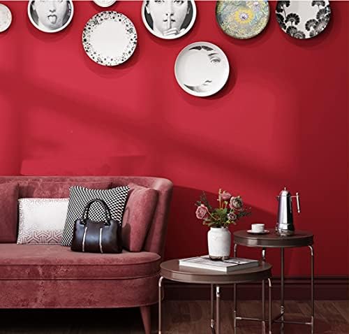 15.7" x 394" Red Peel and Stick Wallpaper - Image 2
