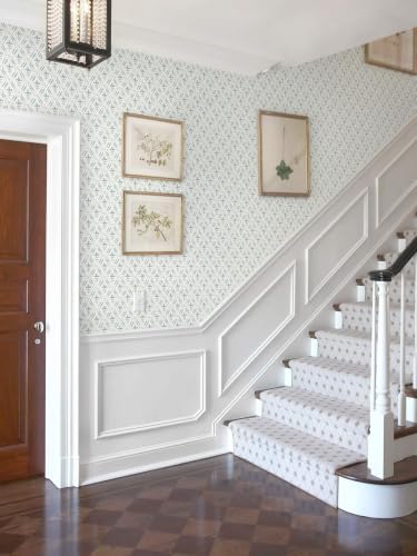 Heroad Blue Peel and Stick Wallpaper Farmhouse Tiny Floral Wall Paper - Image 4