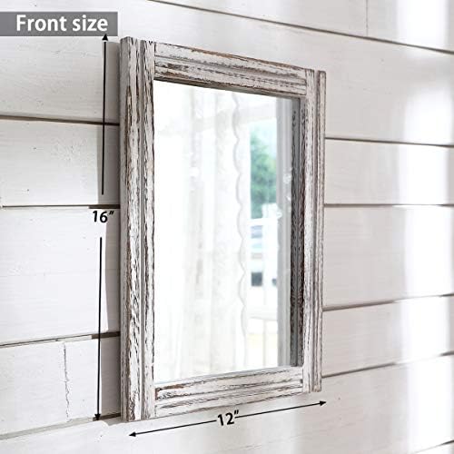 AAZZKANG Wall Mirror Rustic Wood Framed Rectangle Mirrors - Image 2