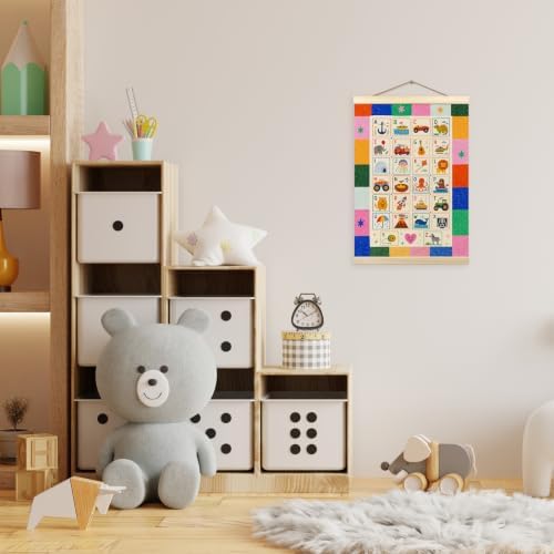 madalo Colorful Funny Alphabet Wall Art Poster Hanger Frame 12x16 - Image 2