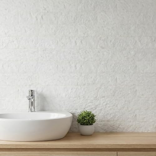 40-Sheet Flexible Stone Peel and Stick Backsplash Tile, Subway Texture - Image 5