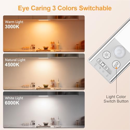 Gritin 10.2inch Under Cabinet Lighting Rechargeable 2 Pack - Image 4