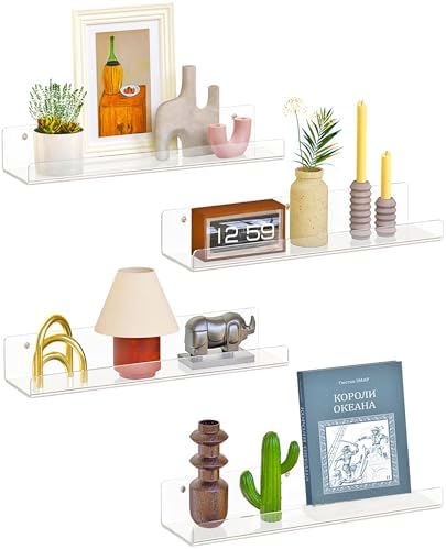 Dooiclear 4 Pack Floating Shelves by Dooiclear