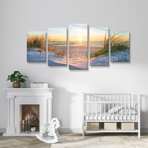 Canvas Wall Art For Living Room Large Size Wall Decor For Bedrooms Beach Grass - Image 3