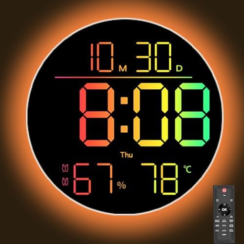 QINFIEY 10 Inch LED Wall Clock by MakeYourLifeBetter