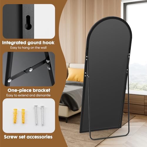 NEWBULIG Arched Full Length Floor Mirror 16"x59", Body Standing Mirror - Image 5