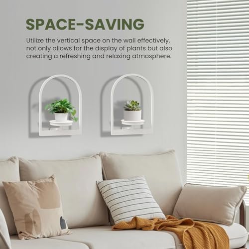 Floating Shelves for Wall Plant Stand Indoor Set of 2 - Image 4