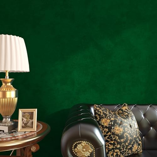 Livelynine 15.8x197 Dark Green Peel and Stick Wallpaper Velvet Wrapping Paper - Image 3