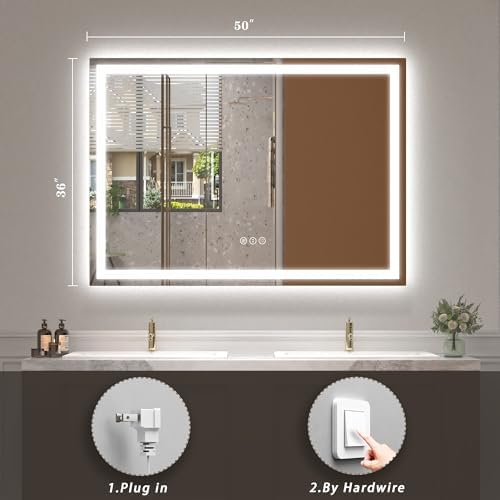 50x36 LED Lighted Bathroom Mirror - Image 6