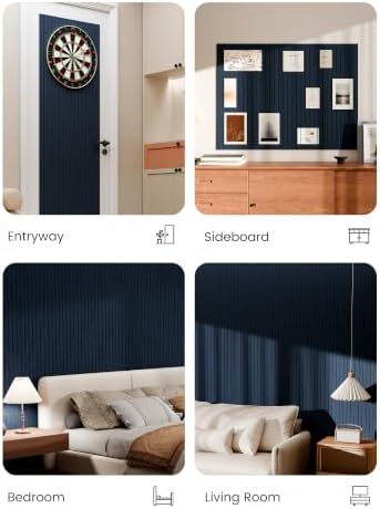 Bumusty 48"x 36" Large Felt Bulletin Board Tiles, Carbon Blue - Image 6