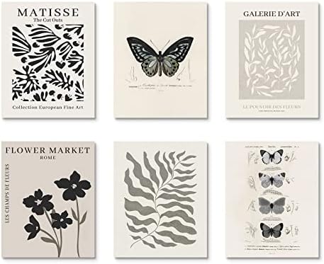 Habseligkeit Butterfly Master Wall Art Prints, Abstract Matisse Wall Art by Habseligkeit