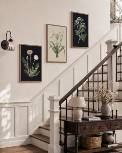 InSimSea Large 3 Pieces Botanical Wall Art, Vintage Flora Canvas Prints - Image 4