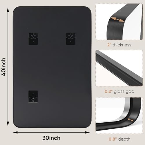 NEWBULIG Bathroom Wall Mirror Over Sink, Vanity Mirror, 30x40 Inch - Image 4
