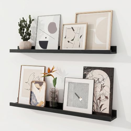 Picture Ledge Shelf, 32 inch Floating Shelves Set of 2 by RICHFOCUS